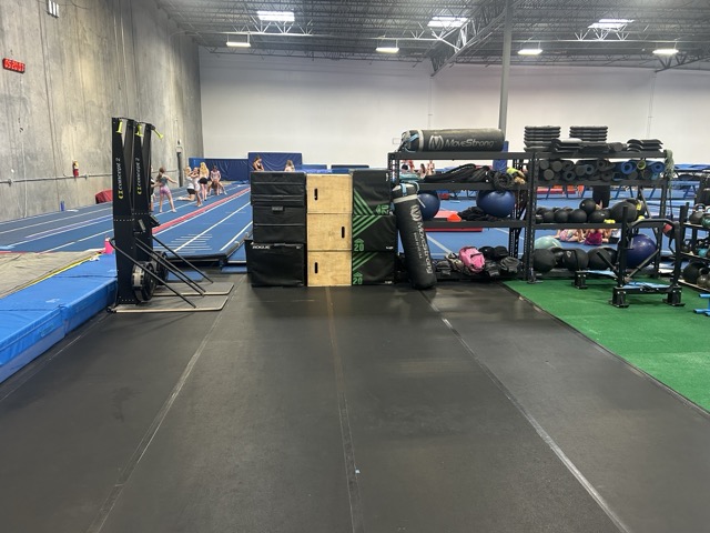 CrossFit style workout area at High Altitude Tumbling in Provo